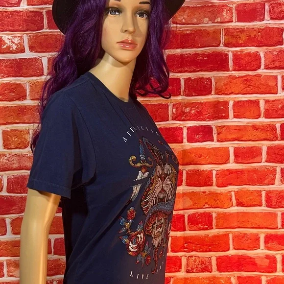 Affliction Women’s Rhinestone T-Shirt - Picture 7 of 8